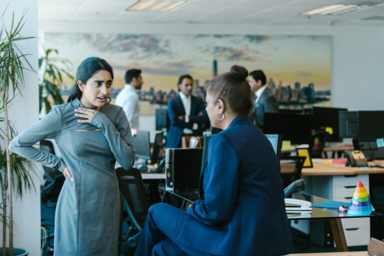colleagues discussing something